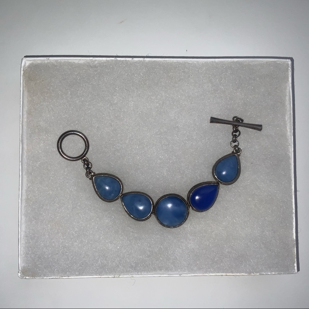 Lucky brand blue stone toggle bracelet